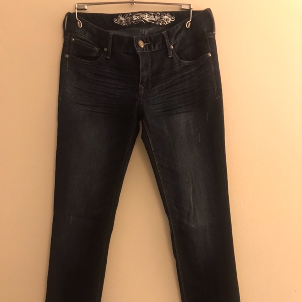 Express Straight Leg Jeans.